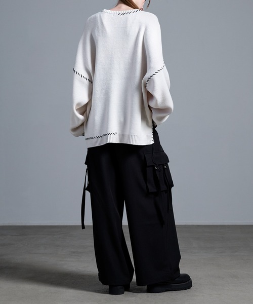 「Loose/ルース」 長袖ニット L ブラック メンズ_画像9