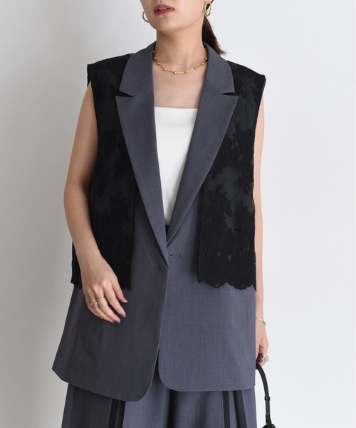 Eimee Law（エイミーロウ） ベスト FREE グレー レディース : ZOZOTOWN