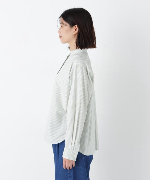 HUMAN WOMAN生成りレースブラウス HUMAN WOMAN コットン シフォン レース＆ピンタックブラウス 生成り