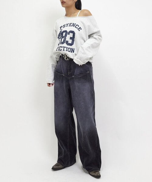 「WHO'S WHO gallery」 コーデュロイパンツ MEDIUM ブラック系その他 レディース_画像2