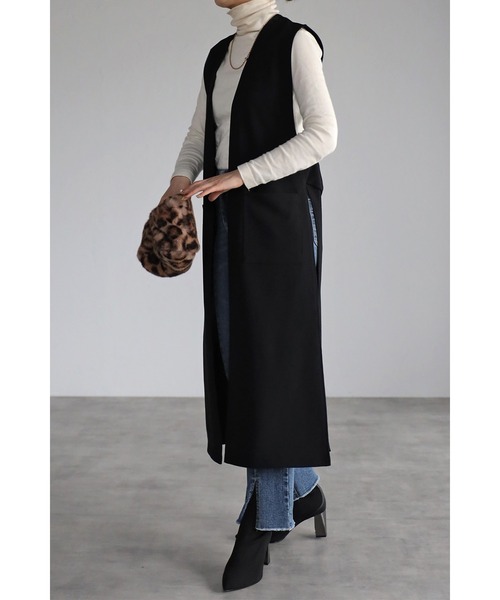 「Bonjour Sagan」 ベスト FREE ブラック レディース_画像4