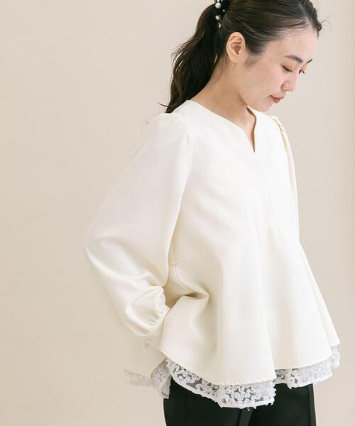 URBAN RESEARCH ROSSO WEB限定レイヤードペプラムブラウス アーバンリサーチ ロッソ URBAN RESEARCH ROSSO 『WEB限定』レイヤード
