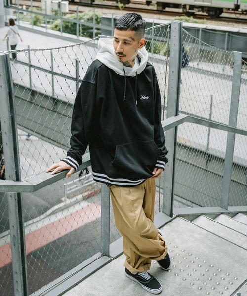 「Subciety」 プルオーバーパーカー MEDIUM ネイビー メンズ_画像9