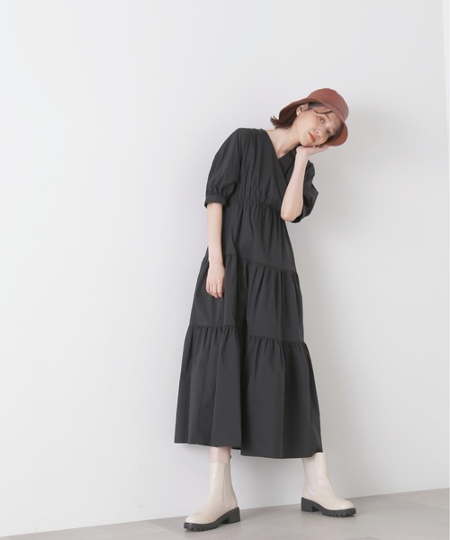 「N.（N. Natural Beauty Basic）」 半袖ワンピース SMALL イエロー レディース_画像3