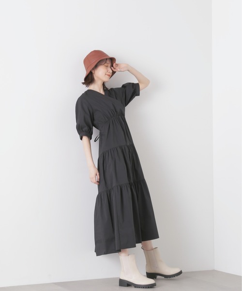 「N.（N. Natural Beauty Basic）」 半袖ワンピース SMALL イエロー レディース_画像4