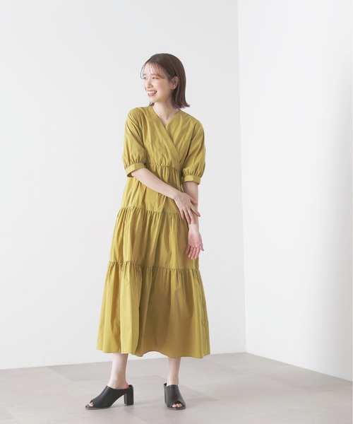「N.（N. Natural Beauty Basic）」 半袖ワンピース SMALL イエロー レディース_画像8