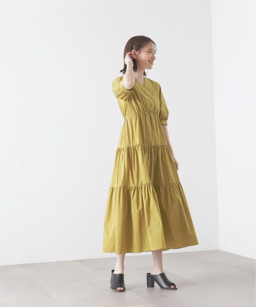 「N.（N. Natural Beauty Basic）」 半袖ワンピース SMALL イエロー レディース_画像9