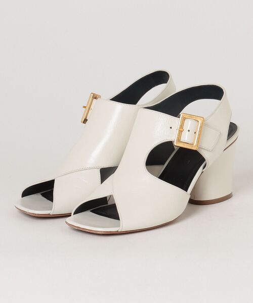 CELINE（セリーヌ） ヒールサンダル 38 ホワイト レディース