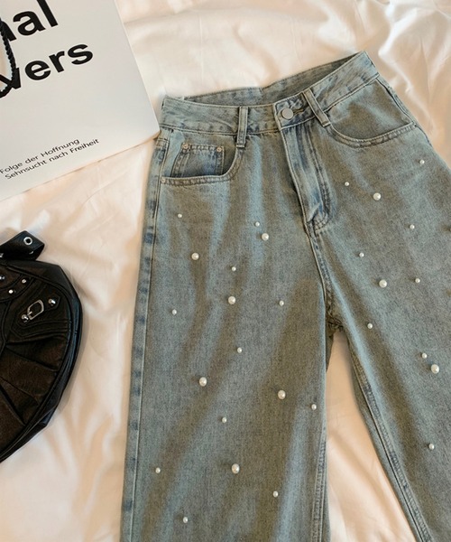 [Jasmine Grandiflorum] Denim брюки LARGE голубой женский 