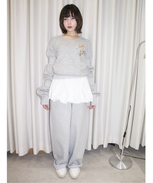 「musubore」 長袖ニット FREE ピンク レディース_画像8