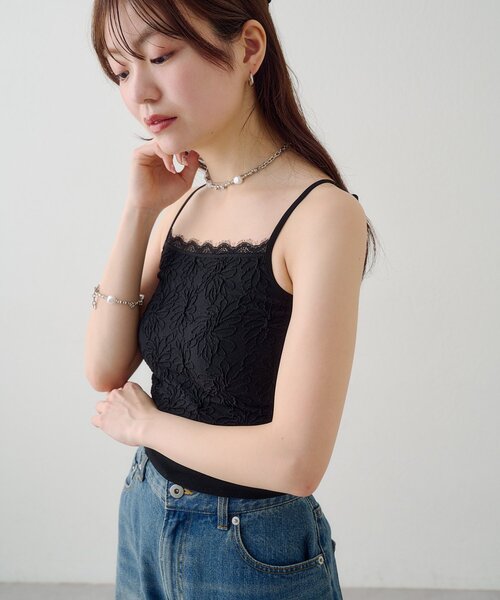 Kastane（カスタネ） キャミソール 「6色展開」カップ付きフラワー