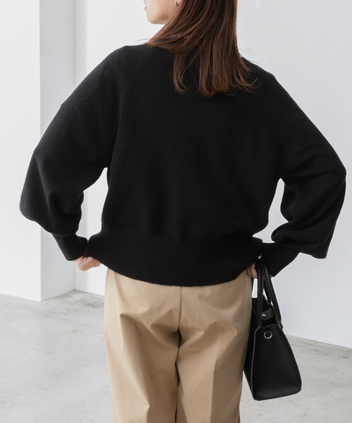 「BONLECILL」 ニットカーディガン FREE レッド レディース_画像10