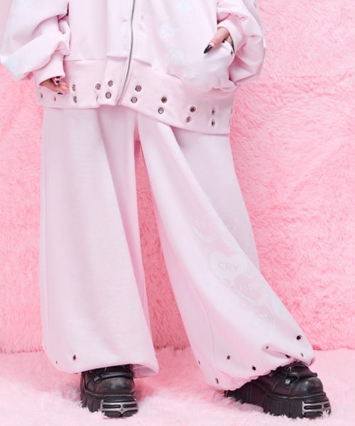 AVENCHUMU ワイドパンツ スウェットパンツ ジャージ Full of