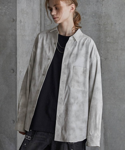 「SERACE」 長袖シャツ M ブラック メンズ_画像3