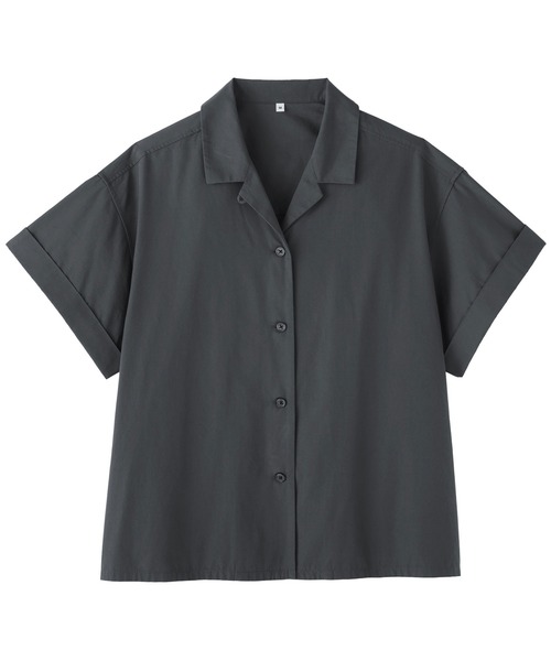 新品【L-XL】 MUJI LABO カポックシャツ ポロシャツ 半袖シャツ MUJI Labo ブラウス シャツ 半袖 「MUJI Labo」婦人 ポプリン半袖