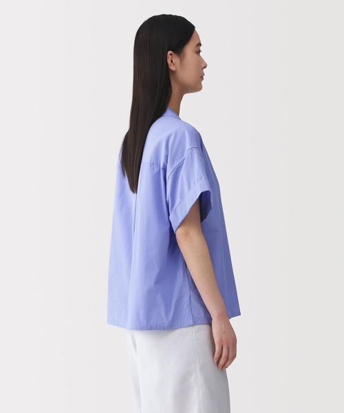 MUJI Labo ブラウス シャツ 半袖 「MUJI Labo」婦人 ポプリン半袖