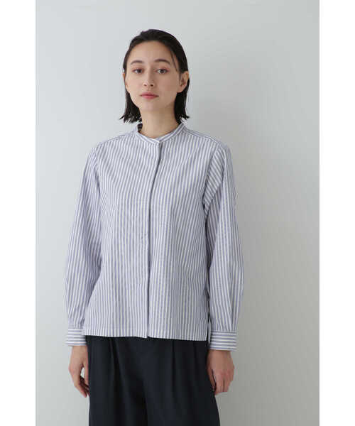 「human woman」 長袖ブラウス MEDIUM チャコールグレー レディース_画像8