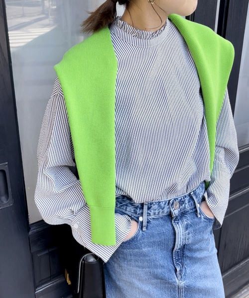 「Spick & Span」 長袖ブラウス - ネイビー レディース