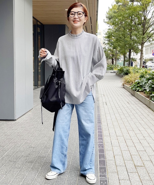 「Spick & Span」 長袖ブラウス - ネイビー レディース