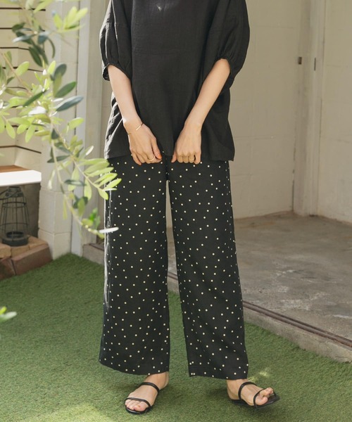 「URBAN RESEARCH DOORS」 イージーパンツ MEDIUM ベージュ レディース_画像2