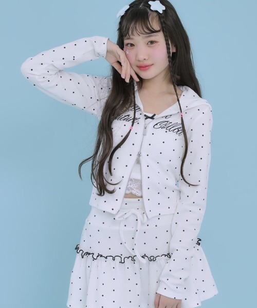 ANAP GiRL（アナップガール） パーカー アソート柄 ネコミミ 付 ダブル 