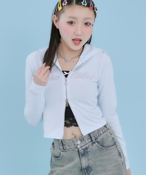 ANAP GiRL（アナップガール） パーカー アソート柄 ネコミミ 付 ダブル