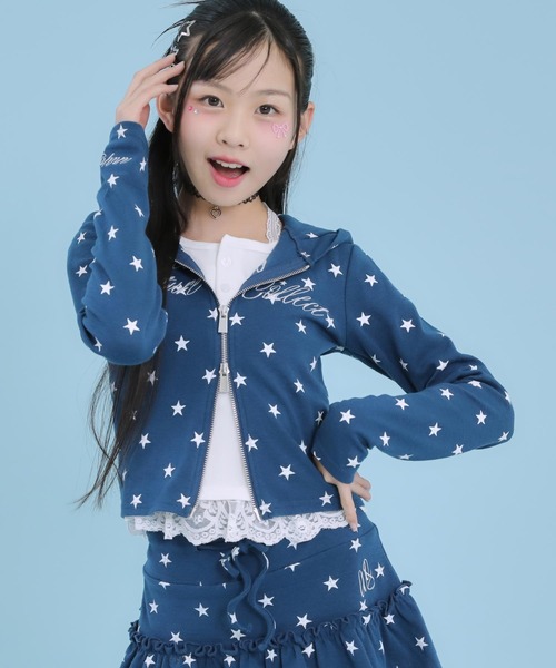 ANAP GiRL（アナップガール） パーカー アソート柄 ネコミミ 付 ダブル 