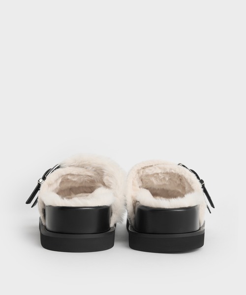 「CHARLES & KEITH」 フラットサンダル 25.5cm ブラック レディース_画像4