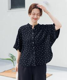 美品【AUSTIN REED】リネン ノーカラー ロールアップサファリ風 シャツ URBAN RESEARCH DOORS（アーバンリサーチドアーズ） リネンシャツ