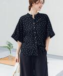 リネンシャツ ブラウス シャツ リネンリヨセル...の詳細画像5