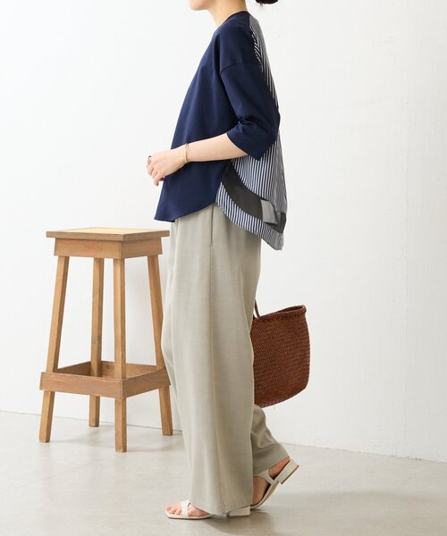 BEARDSLEY（ビアズリー） tシャツ ストライプコンビカットソー