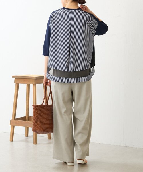 BEARDSLEY（ビアズリー） tシャツ ストライプコンビカットソー