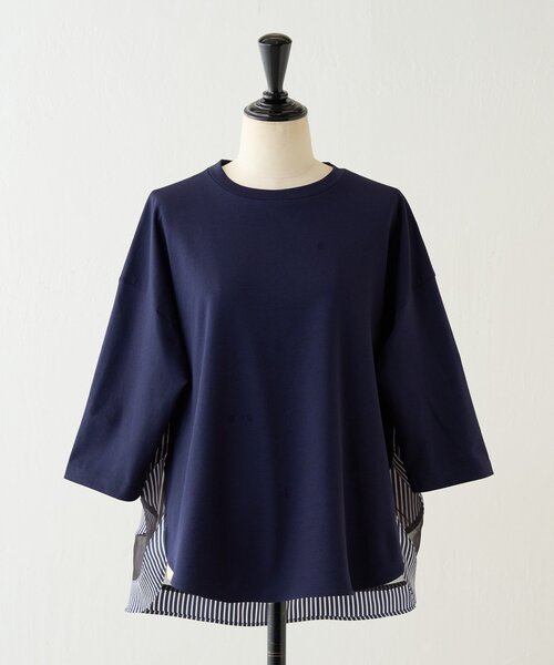 BEARDSLEYストライプコンビカットソー BEARDSLEY（ビアズリー） tシャツ ストライプコンビカットソー