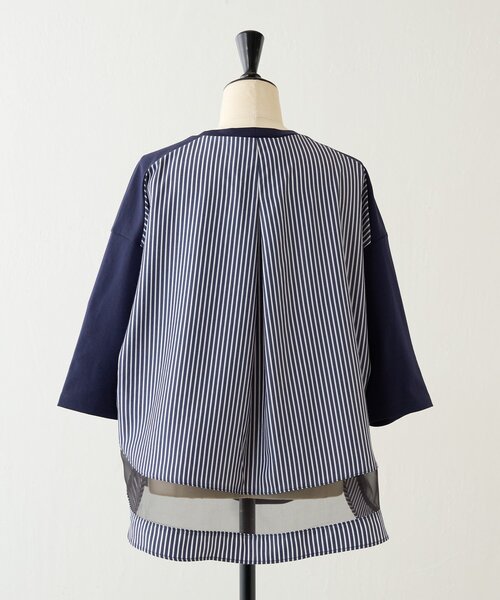 BEARDSLEYストライプコンビカットソー BEARDSLEY（ビアズリー） tシャツ ストライプコンビカットソー