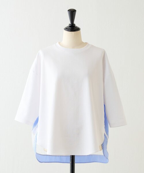 BEARDSLEY（ビアズリー） tシャツ ストライプコンビカットソー