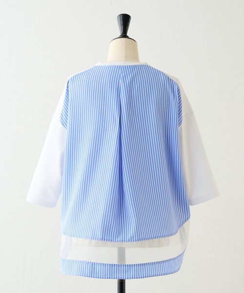BEARDSLEY（ビアズリー） tシャツ ストライプコンビカットソー