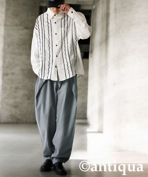 「antiqua」 パンツ MEDIUM グレー レディース_画像8