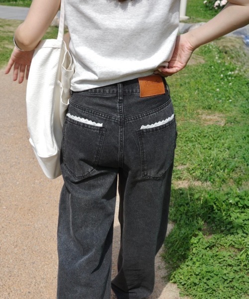 JUMELLE（ジュメロ） ジーンズ デニム デニムパンツ レースデザイン