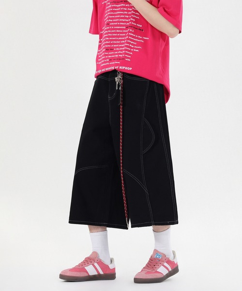 ハーフパンツ カーゴパンツ 短パン HOOK チェーンキーホルダー付き