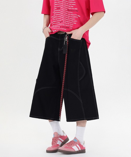 ハーフパンツ カーゴパンツ 短パン HOOK チェーンキーホルダー付き