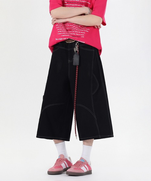 ハーフパンツ カーゴパンツ 短パン HOOK チェーンキーホルダー付き
