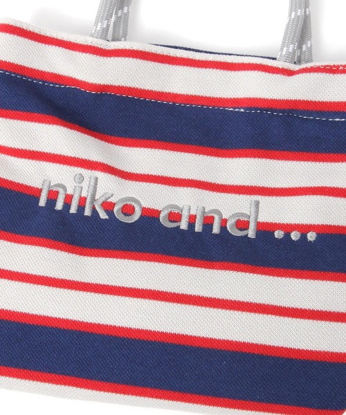 niko and…（ニコアンド） トートバッグ ボーダーカノコトート/Sサイズ