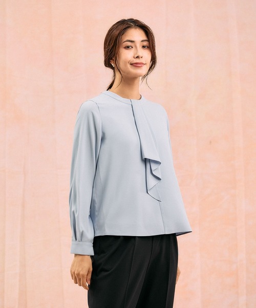 「GLOBAL WORK」 長袖ブラウス LARGE オフホワイト レディース_画像6