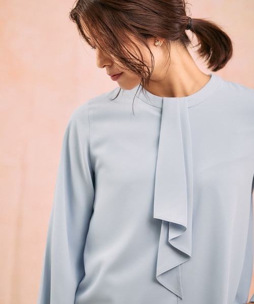 「GLOBAL WORK」 長袖ブラウス LARGE オフホワイト レディース_画像8