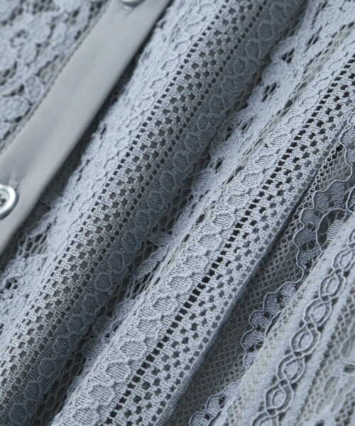 「PROPORTION BODY DRESSING」 半袖ブラウス MEDIUM ダークグレー レディース_画像7