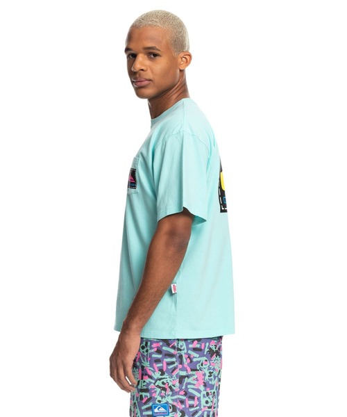「Quiksilver」 半袖Tシャツ SMALL ブルー メンズ_画像3
