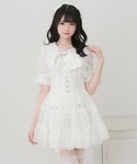 スカート 夏 ウエストレースアップフリルギャザ...の詳細画像4