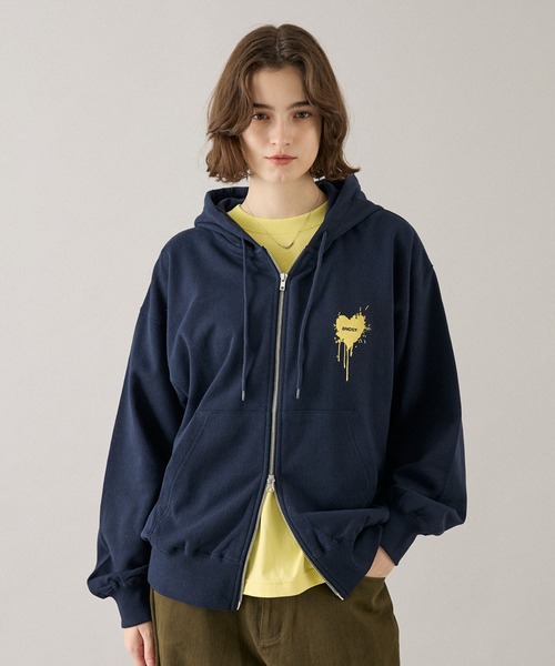 ONCILY（オンシェリー） パーカー 26AW HEART LOGO FULL-ZIP HOODIE