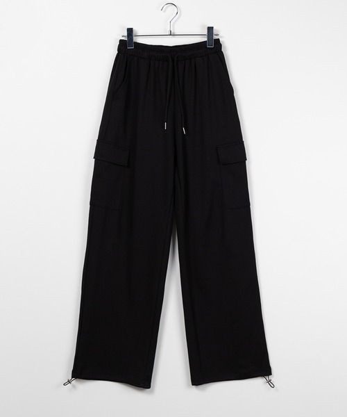 「me+em select」 カーゴパンツ LARGE ブラック レディース_画像3