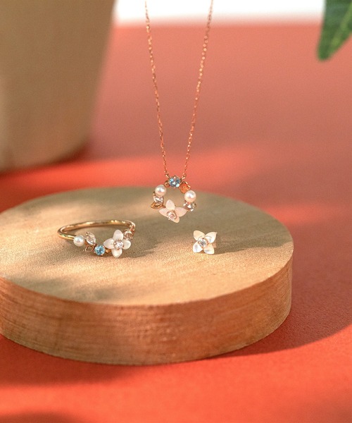 BLOOM（ブルーム） ネックレス 11月誕生花 K10 ピンクゴールド